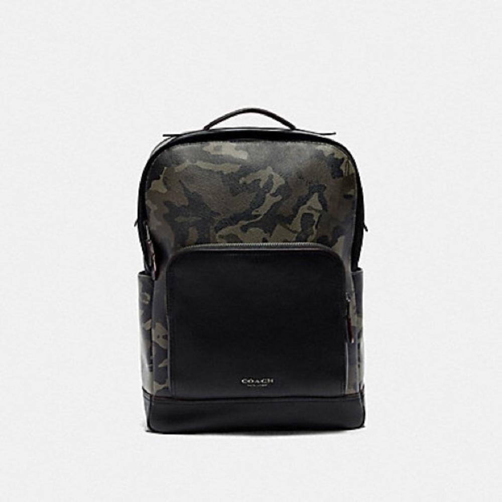 NEW ‼️ COACH MEN GRAHAM BACKPACK WITH CAMO PRINT